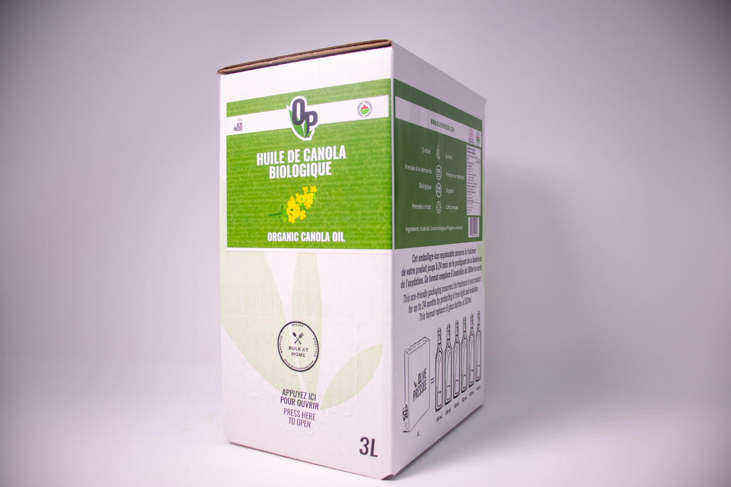 HUILE DE CANOLA BIOLOGIQUE/ ORGANIC CANOLA OIL