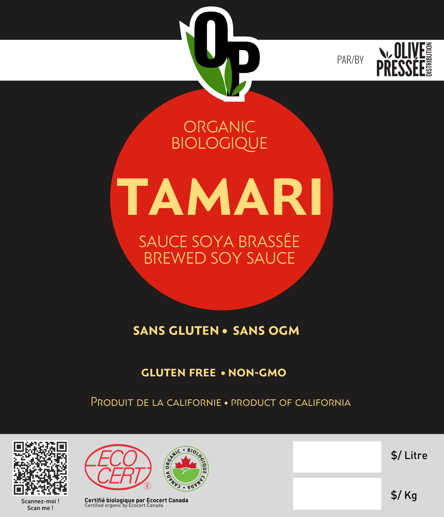 TAMARI BIOLOGIQUE SAN-J GOLD sans Gluten / ORGANIC TAMARI - SAN-J Gold