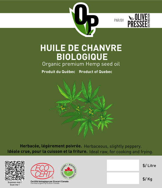 HUILE DE CHANVRE BIOLOGIQUE  / ORGANIC HEMP OIL