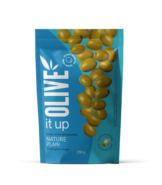 OLIVES VERTES DÉNOYAUTÉES NATURES / PLAIN PITTED GREEN OLIVES