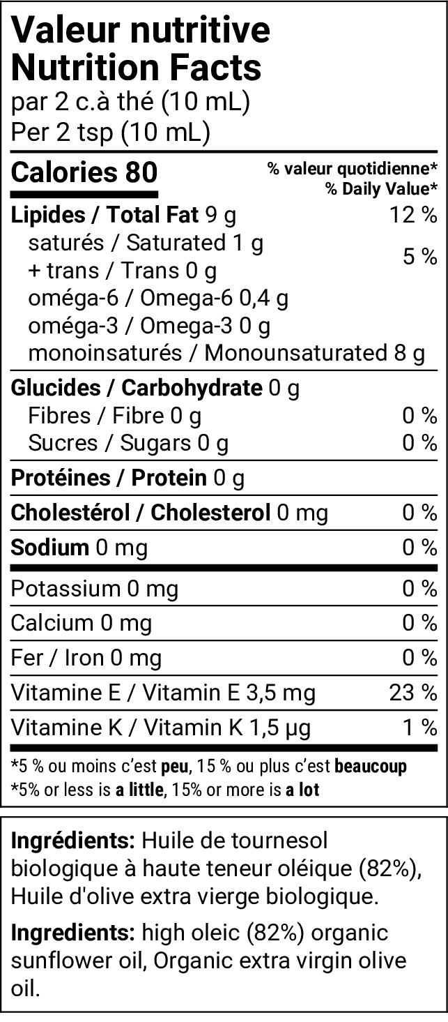 Mélange à cuisson "SQUEEZ IT" cooking oil mix- 6 X 500mL