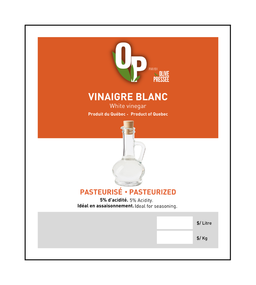 VINAIGRE BLANC 5% / WHITE VINEGAR 5%